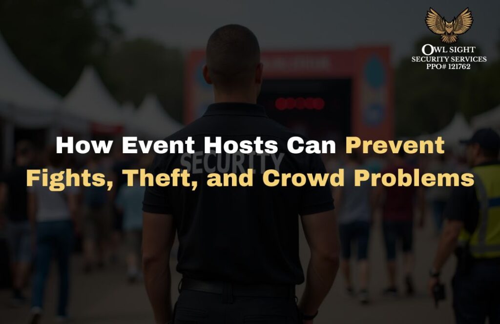 How Event Hosts Can Prevent Fights, Theft, and Crowd Problems Owl Sight Security Services