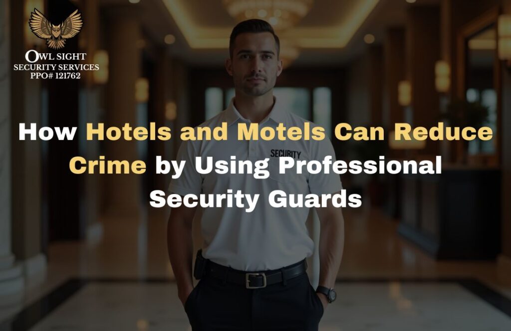 How Hotels and Motels Can Reduce Crime by Using Professional Security Guards Owl Sight Security Services