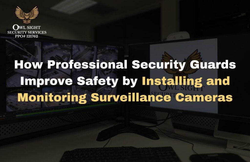 How Professional Security Guards Improve Safety by Installing and Monitoring Surveillance Cameras