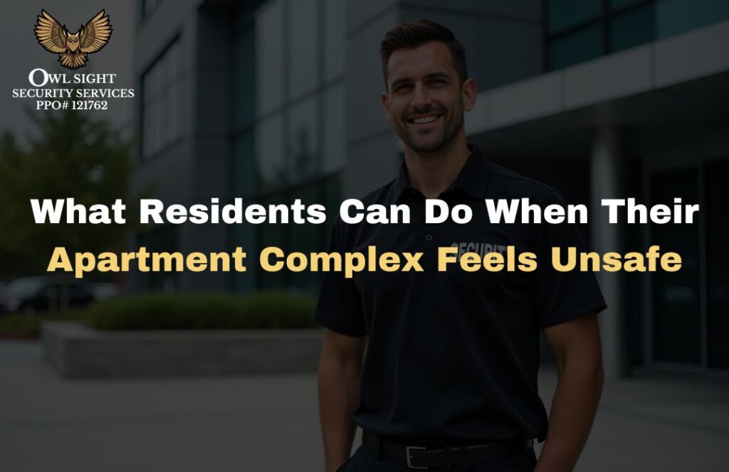 What Residents Can Do When Their Apartment Complex Feels Unsafe Owl Sight Security Services