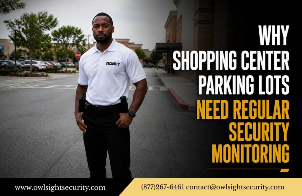 discover why shopping center parking lots need constant patrolling